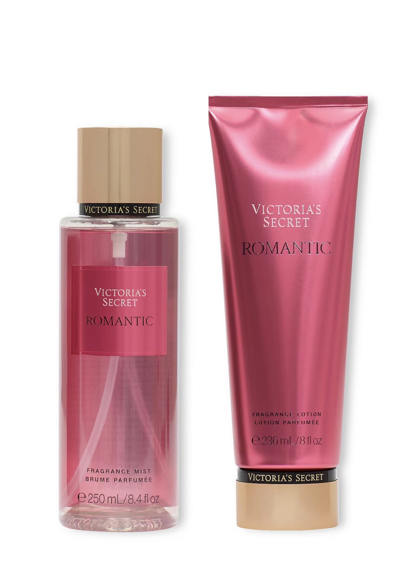 Zestaw Victoria’s Secret Romantic mgiełka 250 ml + balsam 236 ml