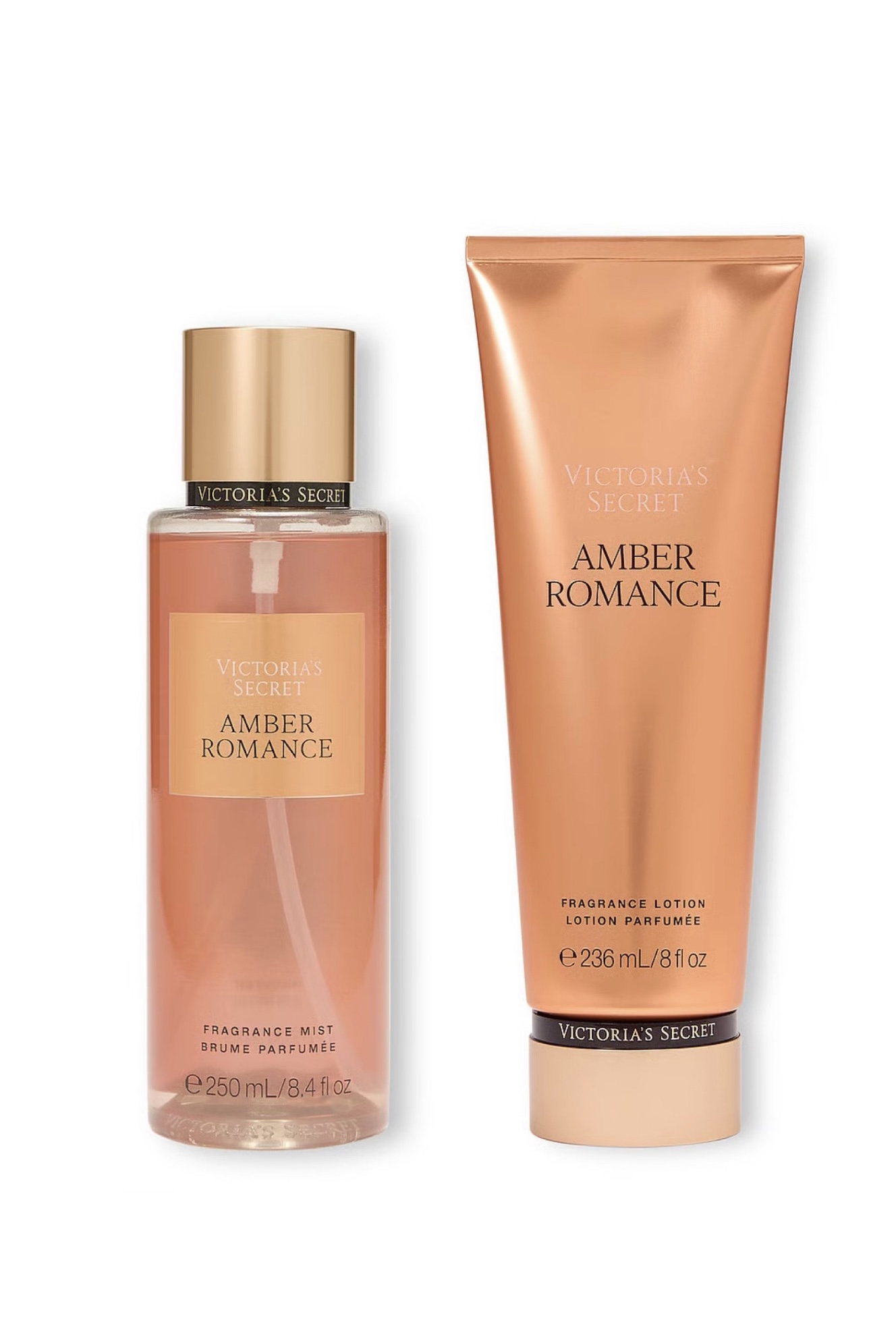 Zestaw Victoria’s Secret Amber Romance mgiełka 250 ml + balsam 236 ml
