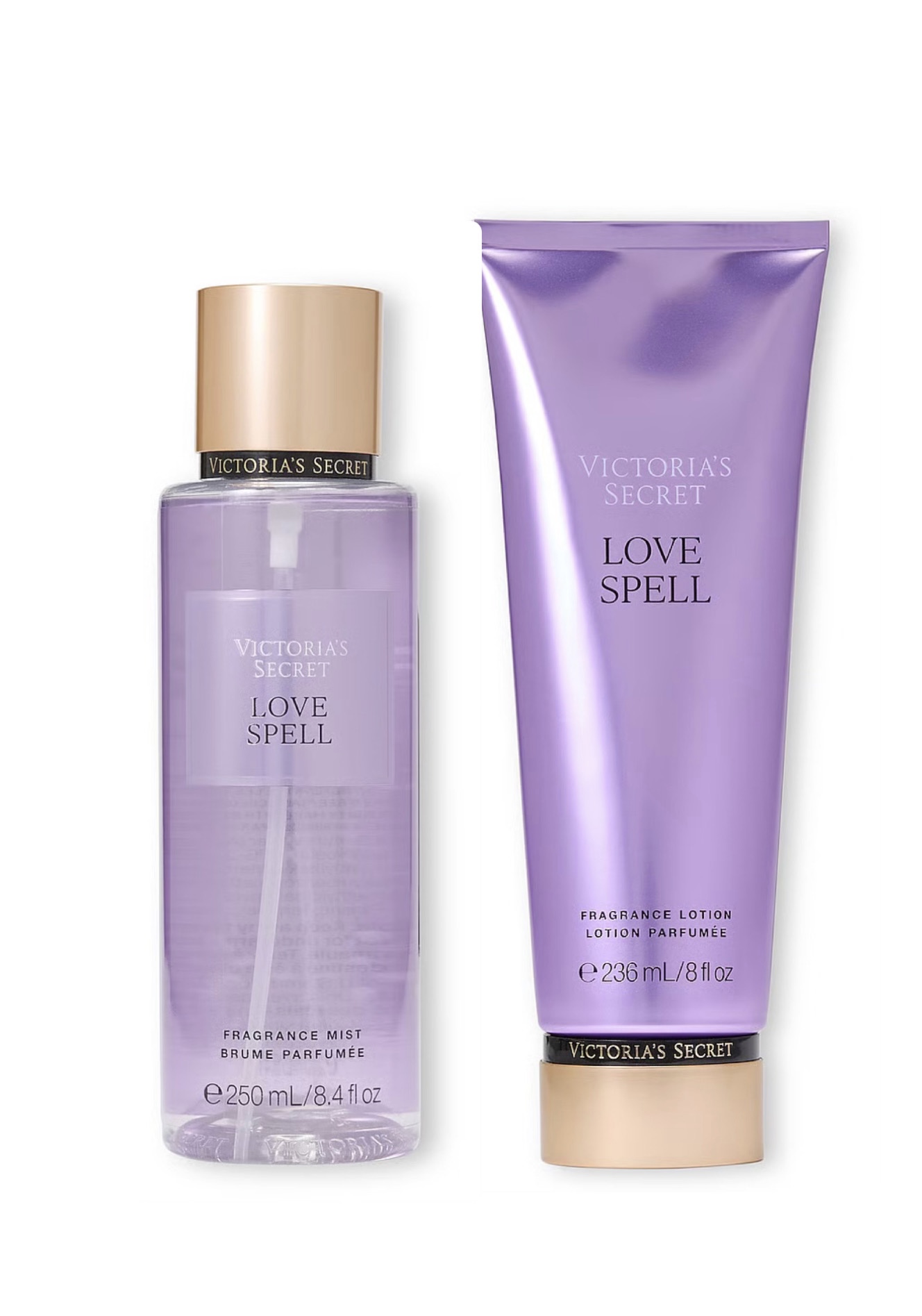 Zestaw Victoria’s Secret Love Spell mgiełka 250 ml + balsam 236 ml